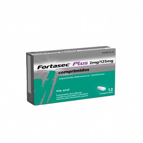 FORTASEC PLUS 2 mg/ 125 mg COMPRIMIDOS  , 12 comprimidos